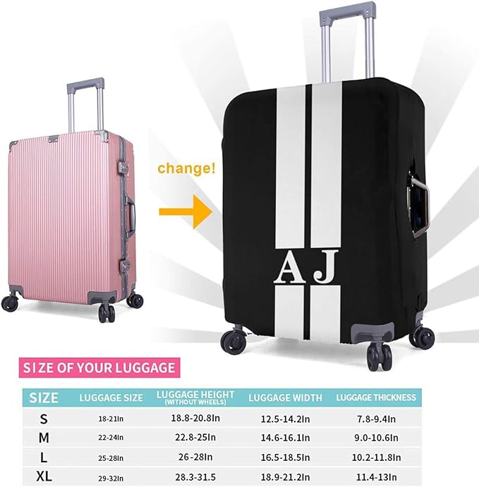 Personalized Luggage Suitcase Cover With Photo Dog Cat, Picture Custom Suitcase Cover, Custom Luggage Cover(S (for 18--21 inch luggage))