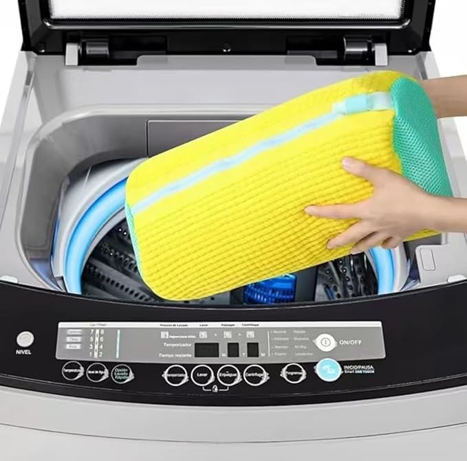Laundry Shoe Bags for Washing Machine,4Pcs Shoe Washing Bag Shoe Laundry Bag for Washer and Dryer Reusable Shoe Washing Bags Shoe Washing Machine Bag (Yellow-4Pcs)