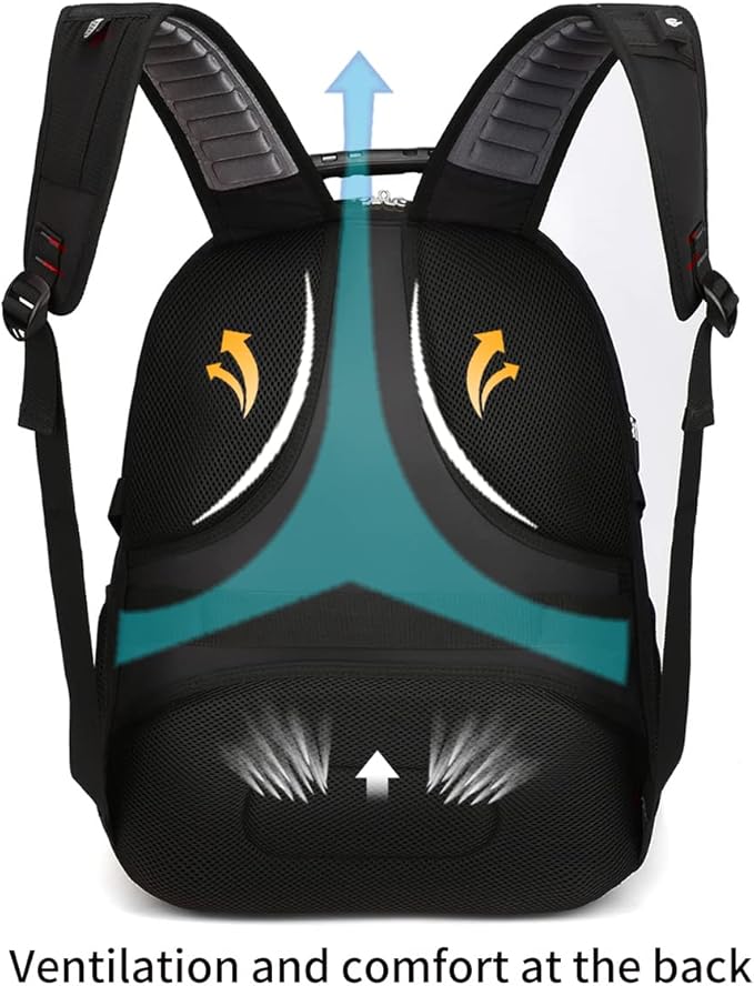 SHRRADOO Extra Large 50L Travel Laptop Backpack with USB Charging Port, College High School Backpack Airline Approved Business Work Bag Fits 17 Inch Computer for Men Women