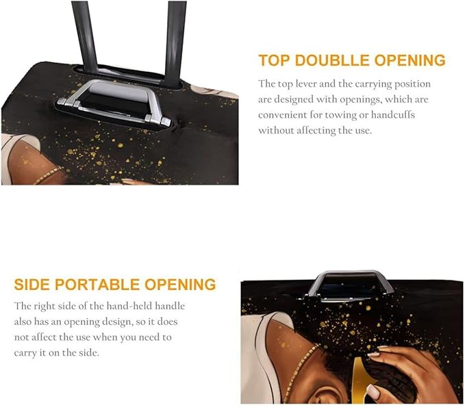 Afo couple Travel Luggage Cover Suitcase Protector Washable Baggage Covers With Concealed Zipper Suitable For 18-32 Inch Small