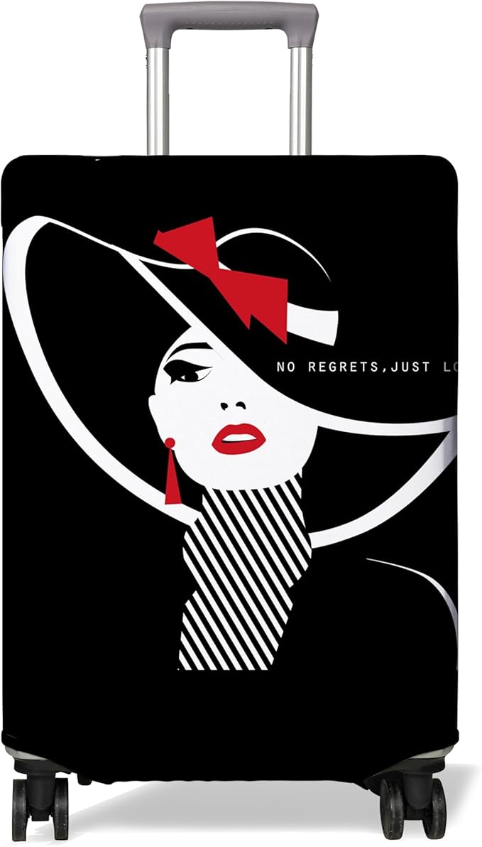 Travel Luggage Cover Suitcase Protector Fits 18-32 Inch Wheel Covers PatternedTravel Related Items Flower Luggage Protector Elastic M