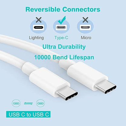 [3Pack]20W USB C Fast Charger iPhone 17 16 Fast Charging, Apple 17 Charger Block 6ft C to C Long Charging Cable Cord for iPhone 17/16e/16 Pro/16 Pro Max/iPhone 15 Series/iPadAir/Mini(Pink+Blue+Purple)