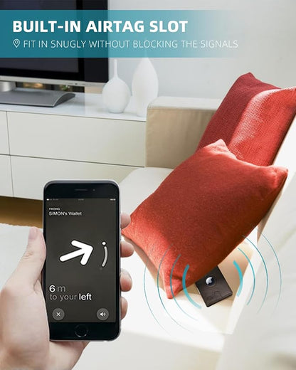 Zitahli Men's Wallets Airtag Holder Slim Rfid Leather with Gift Box