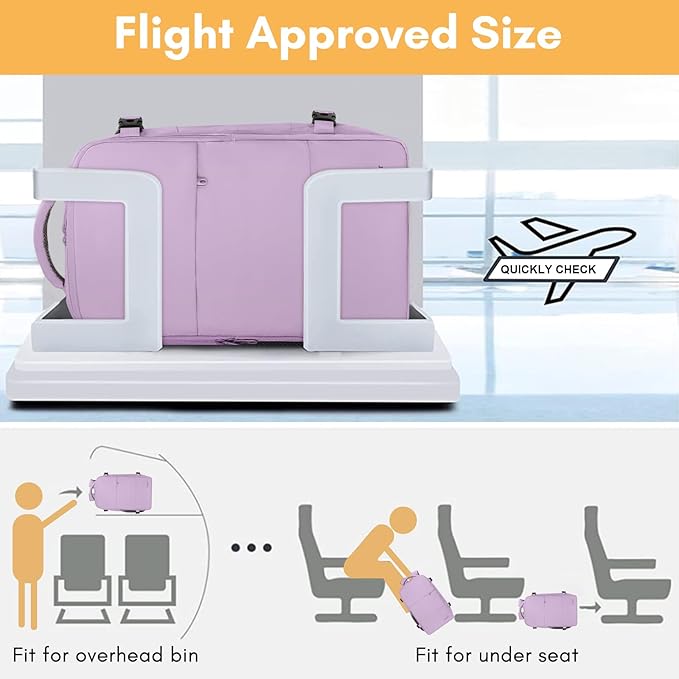 Taygeer Large Backpack for Women Travel Bag, Luggage Backpack for College Women with 15.6inch Laptop Compartment & Shoe Pouch, Carryon Bag for Airplane Business Travel Essentials, Orchid Purple