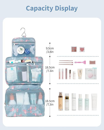 Narwey Small Hanging Travel Toiletry Bag for Women, Travel Bag for Toiletries, Makeup Bag Organizer Cosmetic Bags Make Up Bags for Girls