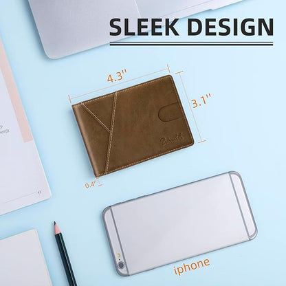 Zitahli Wallet for Men Slim 11 Credit Card Holder RFID Blocking Small Men's Wallet Bifold Minimalist Front Pocket With Mens Gifts Box