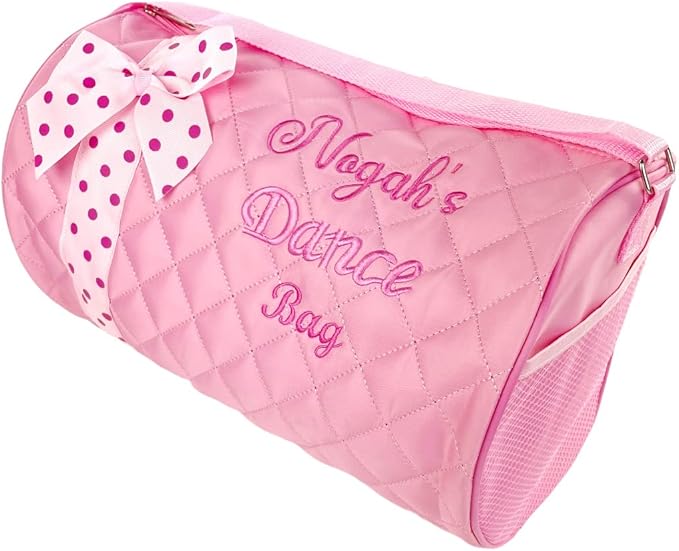 Personalized Dance Ribbon Duffel Bag With Custom Name Embroidery