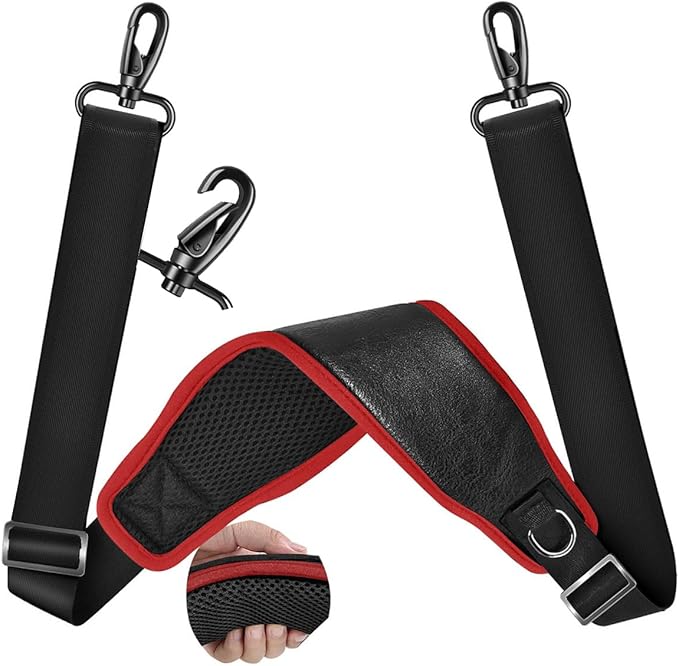 ZINMARK Shoulder Strap 79" with Cushion and Double Adjustable Buckles and Metal Hooks for Briefcase Bag, Luggage Bag and More