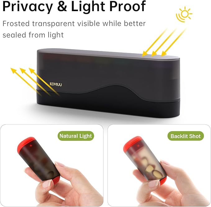 Weekly Pill Organizer 1 Time a Day, Detachable Pill Box 7 Day, Travel Pill Case, Once Daily Medication Dispenser, Week Pill Holder Container for Vitamin, Medicine, Supplement, Pillbox, Black