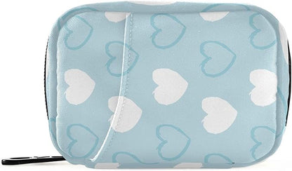 Pill Organizer Box Case Weekly Travel Pill Container Cute Pill Holder 7Day Vitamin Organizer Pill Dispenser Sorter Planner Storage Small Compact Heart07