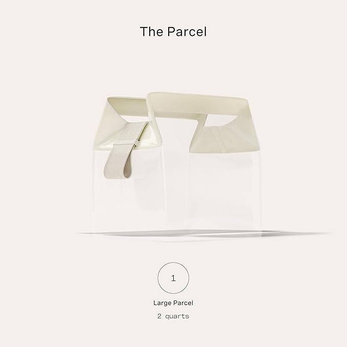 Cadence Parcel - Clear Kit with Magnetic Closure - Durable and Leak-Resistant Travel Toiletry Kit - Modular Design - Hygiene Bag for Travel Essentials - 2 Qt - Pebble