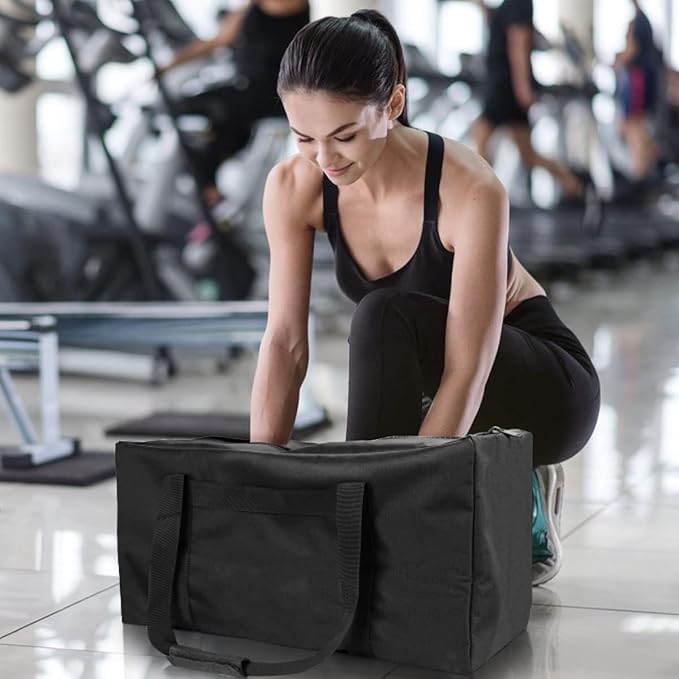 INFANZIA 24inch Sports Duffel Travel Bag, 56L Duffel Tote Bag with Upgrade Zipper, Water Resistant & Foldable Equipment Storage Bag for Camping Tent Tripod Fishing