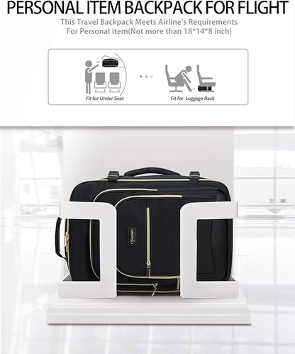 40L Travel Backpack for Women, Carry On Bag Flight Approved, Waterproof Backpacks with 3 Packing Cubes, Weekender Personal Item Backpack for Airplane Travel Essentials, TSA Approved