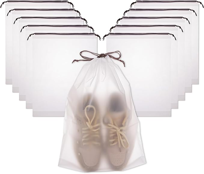 100 Pack Shoe Bags for Travel, 11.8" x 15.7" Waterproof Travel Shoe Bags for Packing,Large Travel Bag for Shoes, Storage Bags Travel Essentials Men for and Women