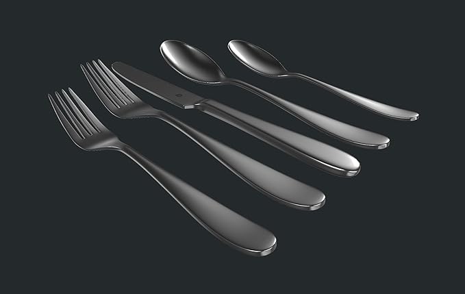 Silverware Set for 4 – 18/10 Stainless Steel Flatware, Mirror Finish, Dishwasher Safe, Heavy-Duty, Rust Resistant, Elegant Cutlery (20-Piece Set, Fidenza)