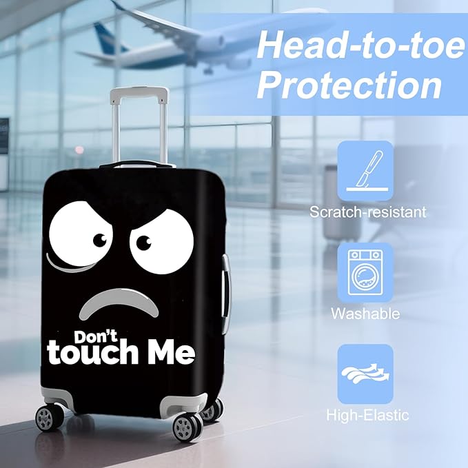 ANNA QUEEN Travel Luggage Cover Suitcase Protector Suitcase Cover Anti-Scratch,Stretchable Bag Cover Washable Durable Polyester with Elastic Hem with Zipper Closure