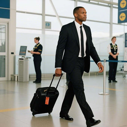 Luggage Tags for suitcases Tags Pack of 4 Personalized Luggage Tags Double Sided Laser Engraving Metal Luggage Tag and Stainless Loops Customizable Luggage Tag Cruise Luggage tag (Red, Small)