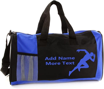 Personalized Kids 18 Inch Sport Duffel Bag With Custom Name & Text - Track