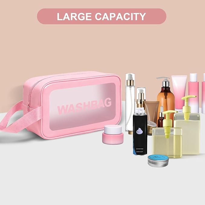 Gym Bag for Women Men, Travel Duffle Bag Large Capacity Carry On Weekender Bag With Shoe Compartment Gym Tote Dry Wet Separation Duffel Bag with Makeup Bag, Pink