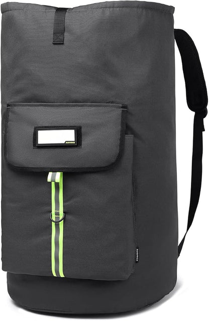 laundry bag backpack,extra-large heavy duty laundry bags,laundry backpack for college students,drawstring closure (charcoal grey laundry bag with straps)