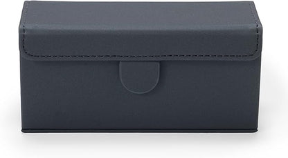 Leather Travel Jewelry Box, Portable Pocket Size Ring Box for Women, Mini Jewelry Travel Case Small Ring Holder Organizer with 12 Slots for purse(Grey)