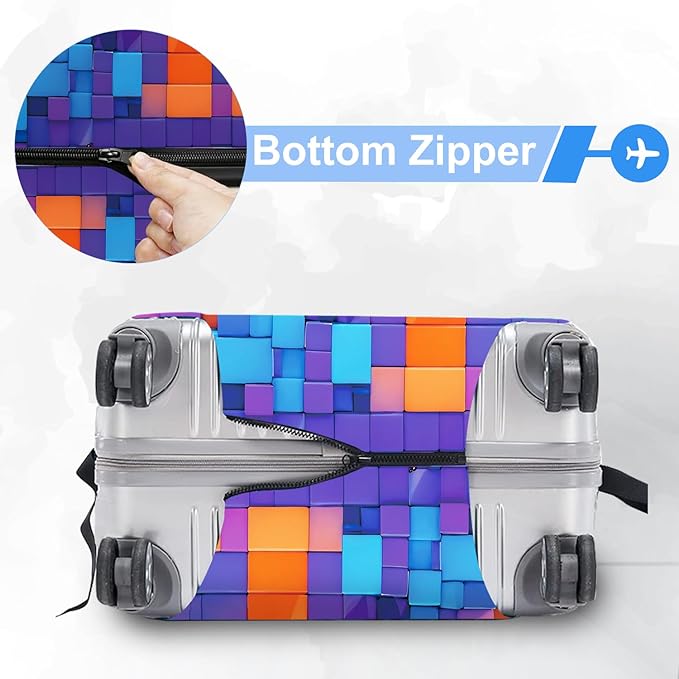 ANNA QUEEN Travel Luggage Cover Suitcase Protector Suitcase Cover Anti-Scratch,Stretchable Bag Cover Washable Durable Polyester