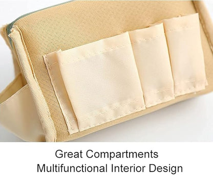 Medium Makeup Bag for Purse, Makeup Pouch Small Cosmetic Bag Mini Portable Handbag for Women and Girls (Emerald Green)