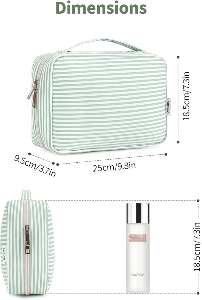 Narwey Small Hanging Travel Toiletry Bag for Women, Travel Bag for Toiletries, Makeup Bag Organizer Cosmetic Bags Make Up Bags for Girls