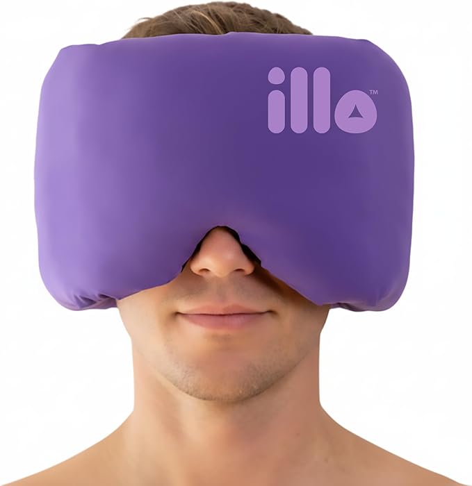 illo Wearable Pillow Sleep Mask | Soft Mulberry Silk Blackout Sleeping & Napping Eye Mask | Best for Home Bed, Work, Airplane, Side Sleeper | Reversible as Travel Neck Pillow | Women & Men