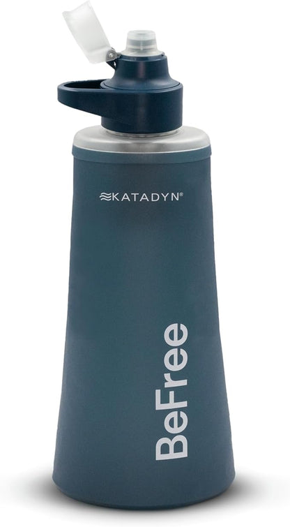 Katadyn BeFree 1.0L Ultralight Collapsible Water Filter Bottle for Hiking, Camping, Backpacking