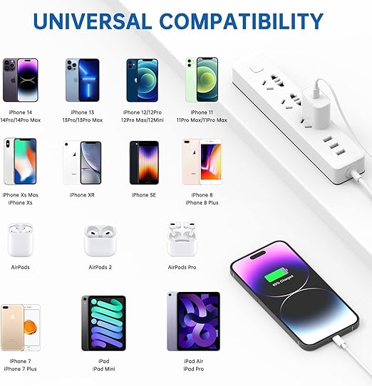 [Apple MFi Certified] iPhone 14 Charger Fast Charging,Quick Type USB C Charger Block with 10feet Long USB C to Lightning Charging Cable Cord for iPhone 14/Pro/Pro Max/Plus/13/12/11/XS/XR/X/SE2022/iPad