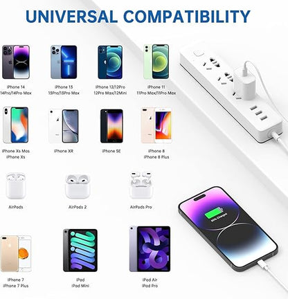 [Apple MFi Certified] iPhone 14 Charger Fast Charging,Quick Type USB C Charger Block with 10feet Long USB C to Lightning Charging Cable Cord for iPhone 14/Pro/Pro Max/Plus/13/12/11/XS/XR/X/SE2022/iPad