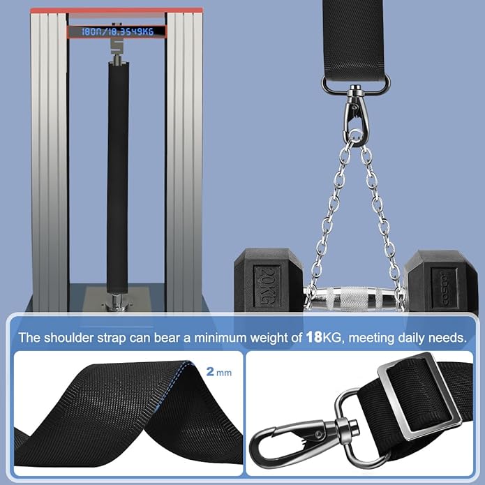 ZINZ Shoulder Strap 68" with Padded, Bag Strap with Dual Buckles and Metal Swivel Hooks for Laptop Bag, Briefcase and More