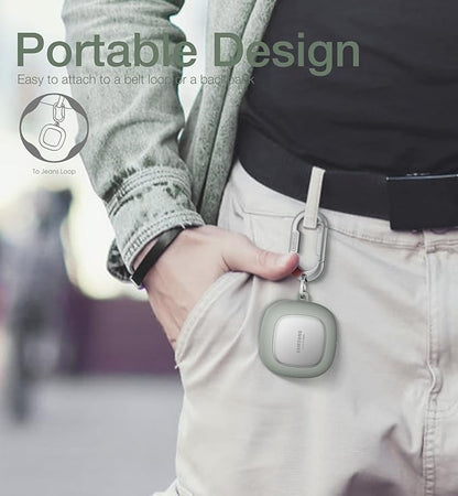 SURITCH Protective Case for Samsung Galaxy Buds FE(2023)/Buds 2 Pro(2022)/Buds 2(2021)/Buds Pro(2021)Buds Live(2020), Shockproof Sturdy Earbuds Cover for Charging Case with Heavy-Duty Carabiner, Green