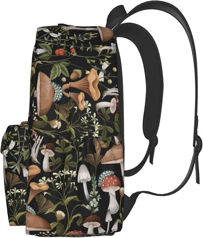 Mushroom Backpack Book Bags Lightweight Casual Laptop Backpacks Travel Daypack For Man Woman