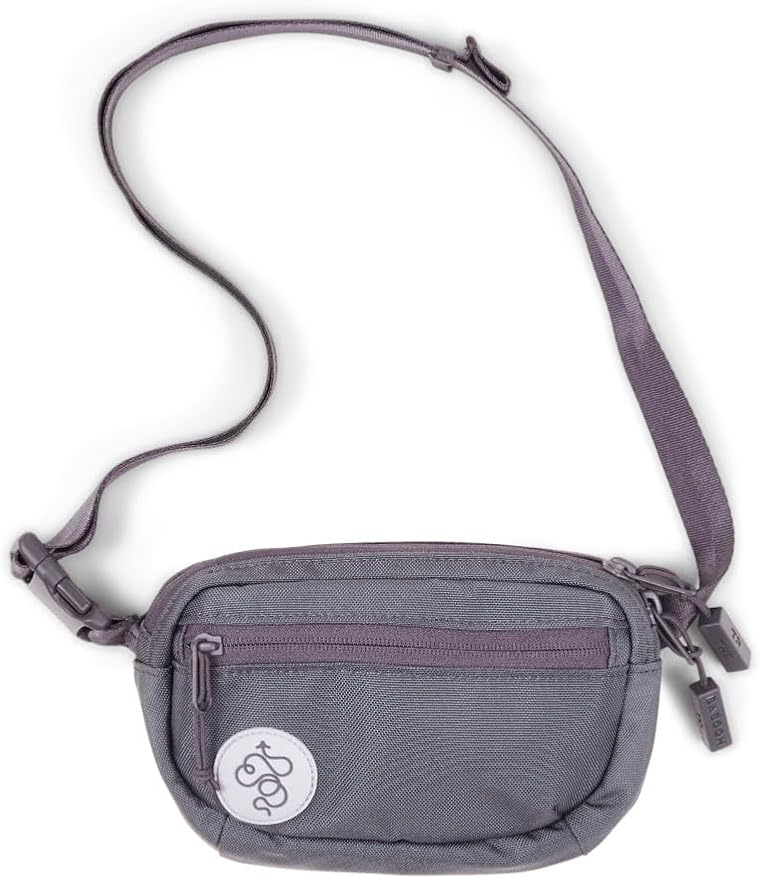 Baboon to the Moon Fanny Pack - Trendy, Compact, Water-Repellent Waist Bag in Multiple Colors and Sizes for Men and Women (Grey, Mini (1.5L))