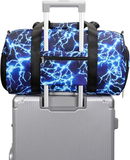 Sport Bag for Boy Duffle Gym Bag Overnight Travel Weekender Sleepover Bags With Shoe Compartments and Wet Pocket Carry On Bag