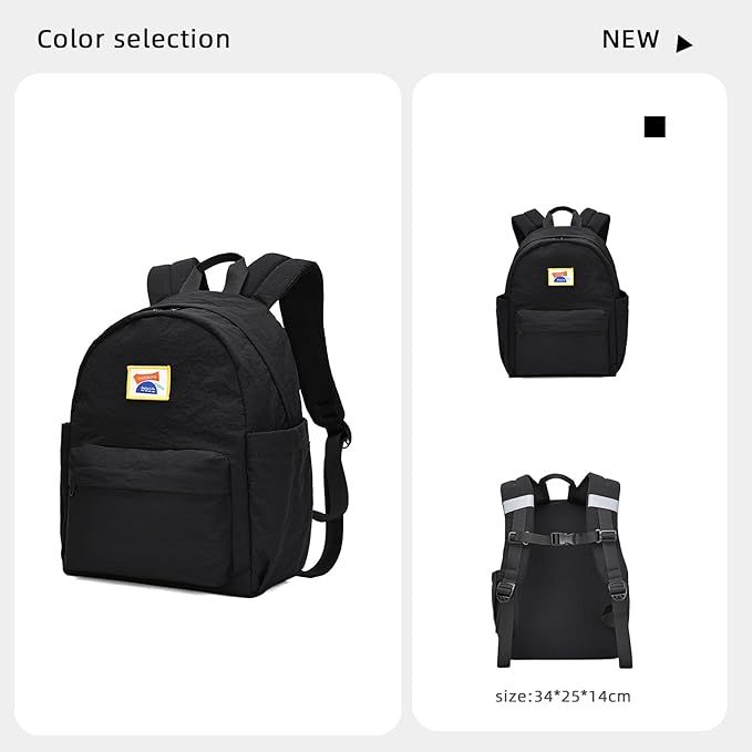 willikiva Kids Backpack for School Boys Girls Teens Toddler Backpack Waterproof Kindergarten Preschool Elementary Bookbag Children Travel Bag(Black,Small)