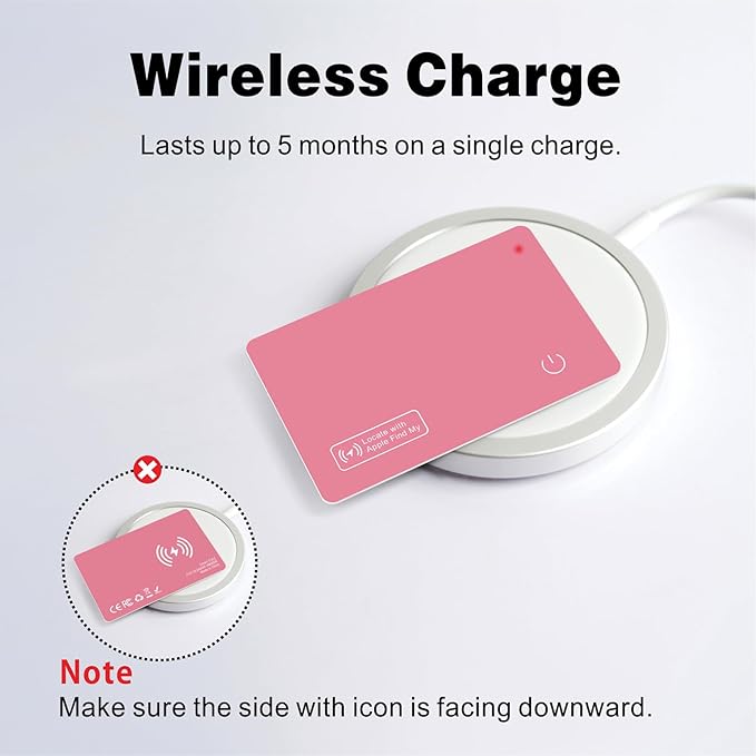 Eelexa Wallet Tracker Card, Rechargeable Thin Luggage Tracker, Works with Apple Find My (iOS Only), Item Finder for Wallet, Suitcase, ID Card, IP68 Waterproof