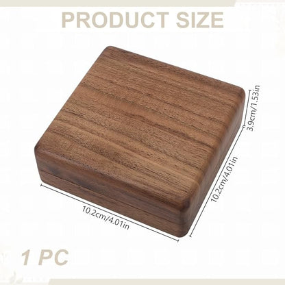 Solid Wood Jewelry Ring Organizer Case Small Portable Vintage Wooden Jewelry Storage Box Travel Jewelry Ring Holder Case for women, Display Holder Box for Rings Earrings Organizer Weddi