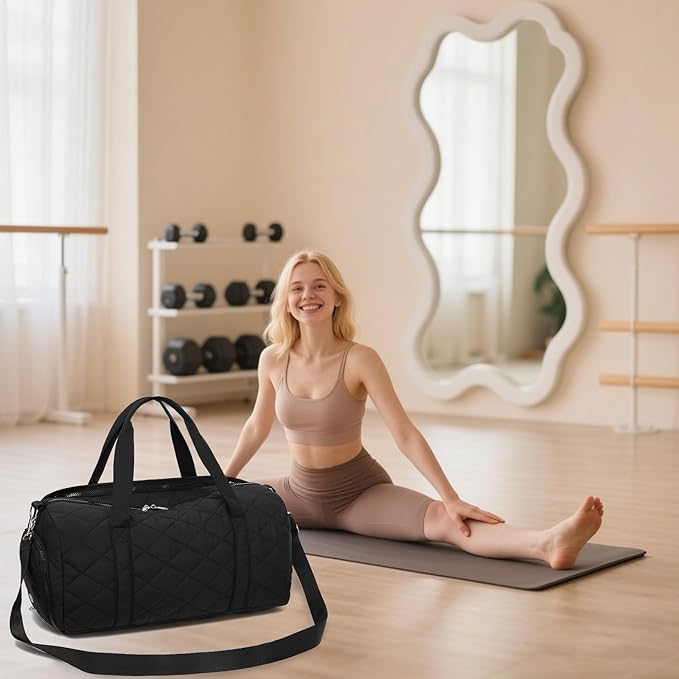 BLUBOON Duffle Bag Girls Kids Cute Gym Bag with Shoes Compartment & Wet Separation Waterproof Sports Overnight Travel Bag