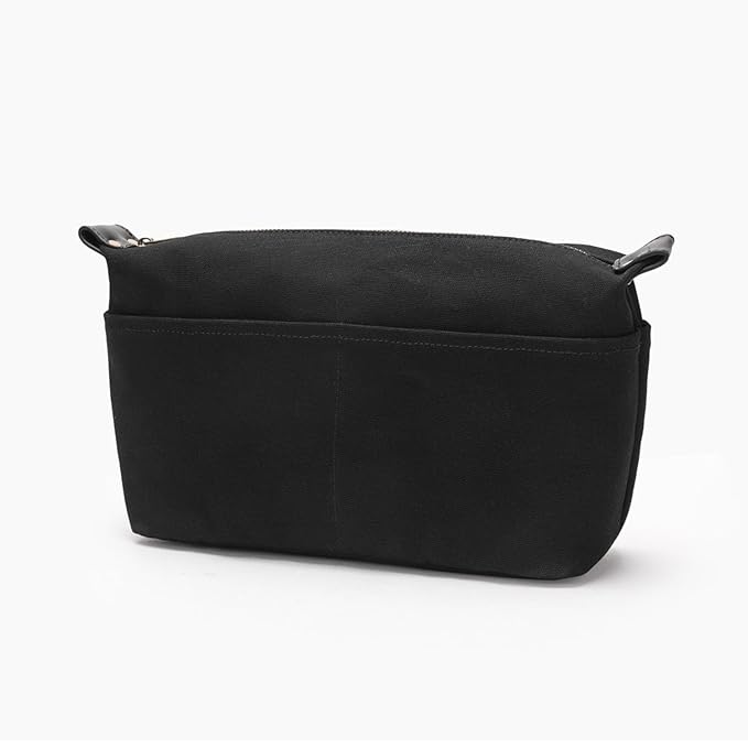 Insert Storage Bag Purse Organizer and Cosmetic Travel Bags for Women Makeup Bag with Compartments Three Sizes Cotton Canvas built-in compartments functiona and fashionable