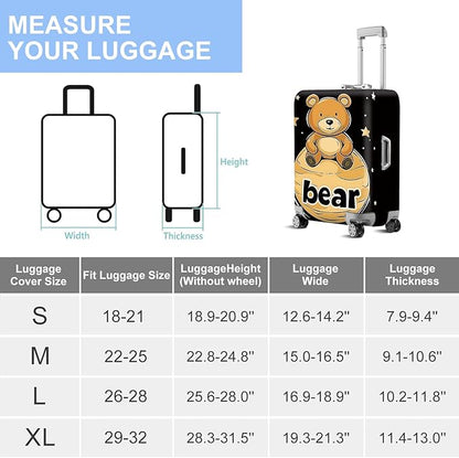 ANNA QUEEN Travel Luggage Cover Suitcase Protector Suitcase Cover Anti-Scratch,Stretchable Bag Cover Washable Durable Polyester