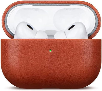 LOPIE AirPods Pro 1st Gen Leather Case Cover - Handmade, Natural Grain Cowhide - Brown