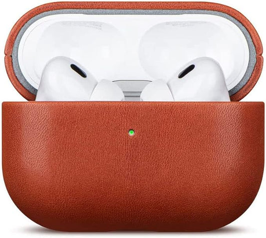 LOPIE AirPods Pro 1st Gen Leather Case Cover - Handmade, Natural Grain Cowhide - Brown