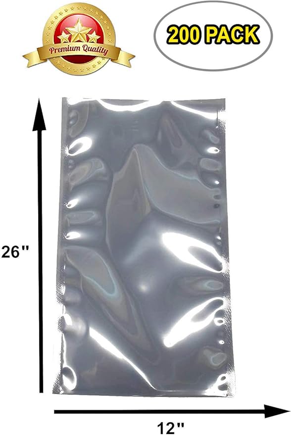 APQ Pack of 200 Static Shielding Bags 12 x 26. Grey Electrostatic Bags 12x26. Open Ended Heat Sealable Bags. Transparent Material. Great for Electronical Sensitive Components.