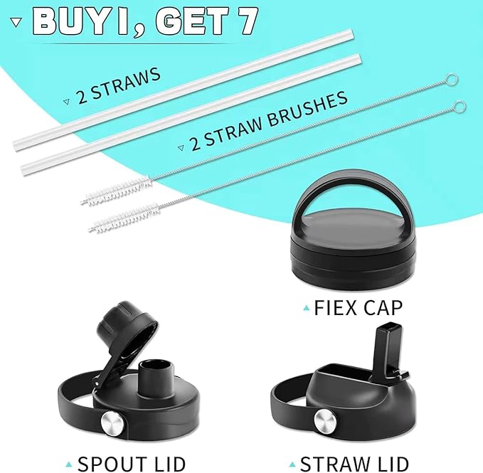 HYDROWION Water Bottle Stainless Steel,Vacuum Insulated Leak Proof Tumbler 32oz with Straw Lid, Spout Lid and Flex Cap(Cold for 48 Hrs, Hot for 24 Hrs), Fit in Any Car Cup Holder, Laser Pink