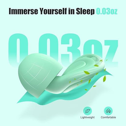 Ear Plugs for Sleeping Noise Reduction, Beinkap Reusable Earplugs Hearing Protection for Focus, Study, Work – 6 Pair Eartips in S/M/L – Flexible Silicone Soft – 35dB Noise Cancelling - Green