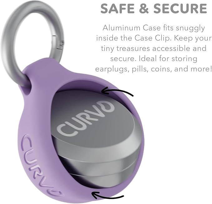 CURVD Premium Carrying Case Bulk Pack (20 Pairs) Keychain Container, Medicine Pill Organizer Travel Pill Box, Small Waterproof Holder for Pills Earplugs Jewelry, Compatible with Loop, Vibes & Eargasm