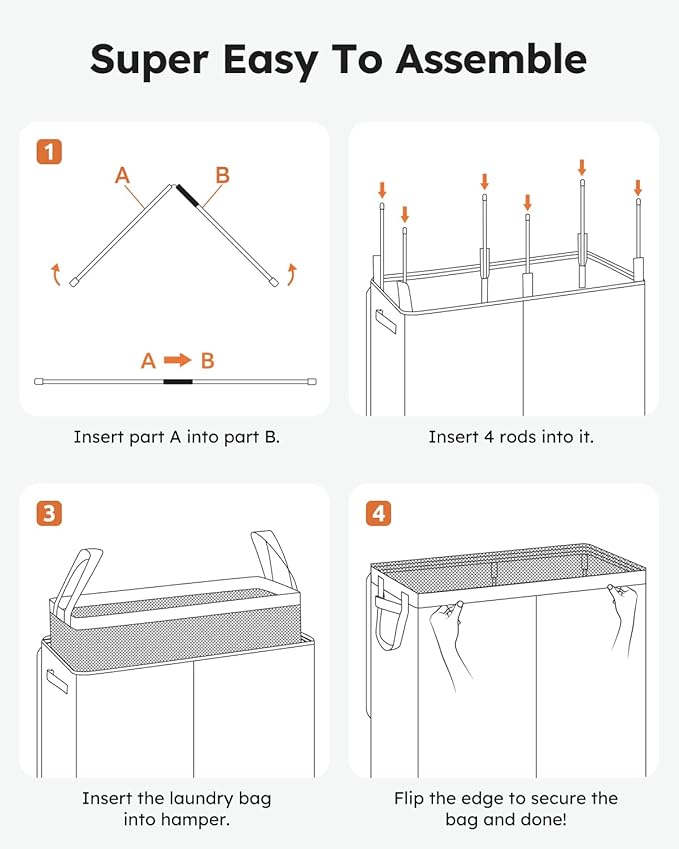 SOLEDI Laundry Hamper with Lid 130L Large & Tall Collapsible Laundry Basket, Clothes Hamper with Bag Removable Easy to Carry, Dirty Hampers for Bedroom, Bathroom, Dorm, College, Blue